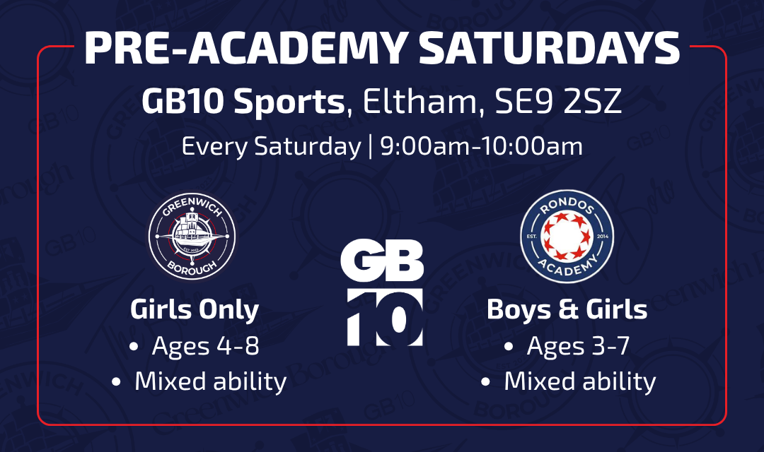 Details of the Pre-Academy Saturdays held at GB10 Sports